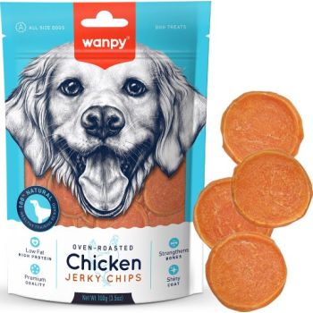  Wanpy  Dog Treats Chicken Jerky Chips 100g 