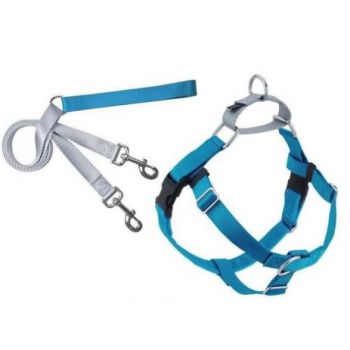  Freedom No-Pull Harness and Leash - Turquoise / Large 1" 