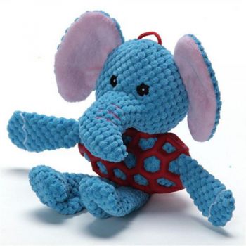  ELEPHANT WITH RUBBER NET AND SQUEAKY - SMALL (36) 