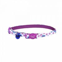 Coastal 3/8" Safe Cat  Flower Frenzy Adj.Breakaway Collar Purple