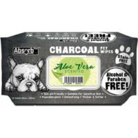 Absolute Pet Absorb Plus Charcoal Pet Wipes Aloe Vera 80 Sheets 15cmx20cm