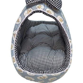  Puppod Pet Basket Bed Grey 