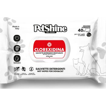  PetShine Wet Wipes Clorexidine 40Pcs 30 x 20 cm 