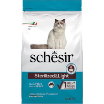  Schesir Cat Dry Food-Sterilized & Light-Fish 1.5kg 