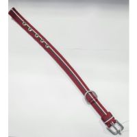 LILLIDALE DOG COLLARS (STRIPE MAROON) 1pcs