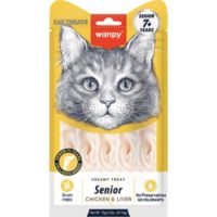 WANPY Creamy Treat For Senior 7+ Chicken & Liver 5X14G