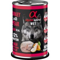 Alpha Spirit  Canned Dog Food TURKEY with Pear 400g