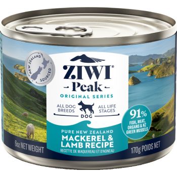  ZIWI Peak Mackerel & Lamb Recipe Wet Dog Food 170g 