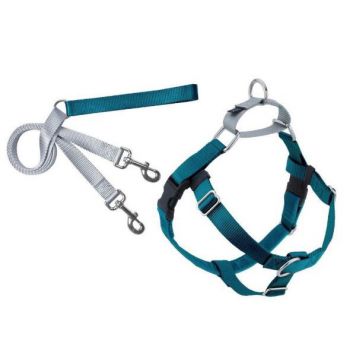  Freedom No-Pull Harness and Leash - Teal / Medium 1" 