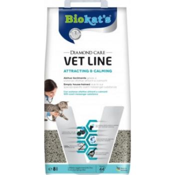  Biokat's Diamond Care Vet Line Attracting & Calming Cat Litter, 8 Liter 