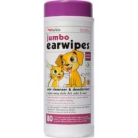 Petkin Jumbo Earwipes - 80ct