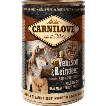  Carnilove Venison & Reindeer For Adult Dogs (Wet Food Cans) 400g 