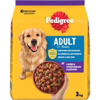  Pedigree Lamb & Vegetables Adult Dry Dog Food - 3KG 