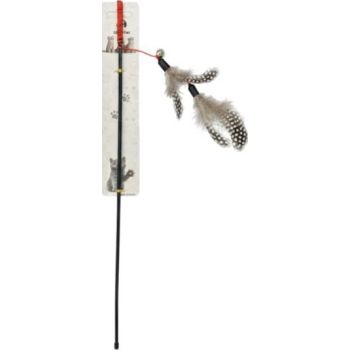  Cozy Paws Interactive Cat Teaser Wand Toy with Bell & Feather  1pcs 