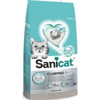 Sanicat Clumping White Unscented 8 L