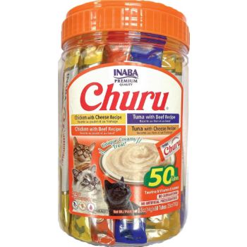  Inaba Churu Beef & Cheese Variety Jar 50PCS 