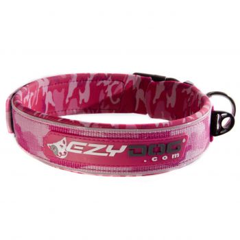 EzyDog Classic Wide Dog Collar, XXL - Pink Camo 