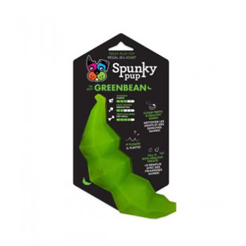  Spunky Pup Treat Holding Play Toy Green Bean 8006 
