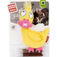 Cat Toy Refillable Duck with Changeable Catnip Bag & Silvervine Stick