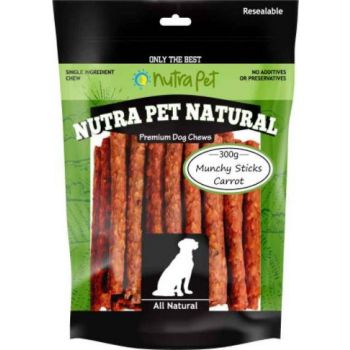  Nutrapet Dog Chew Munchy Sticks ( ORANGE CARROT) 300G 