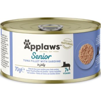  Applaws Tuna Fillet with Sardine Senior Wet Cat Food 70g Tin 