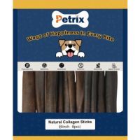 Petrix Natural Collagen Sticks 6" - 8 Pcs