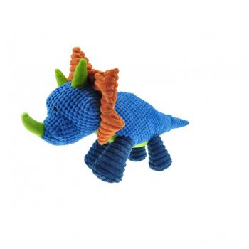  Triceratops Stuffingless Dog Toy - 13 Inch 