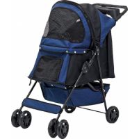 Pawise Foldable Pet Stroller, Blue  68cm X 46cm X 100 cm