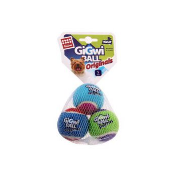 Gigwi Tennis Ball Dog Toys 3pcs with Different Colour in 1 pack (Small) 