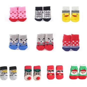  Dog Socks Small Size Mix Color 