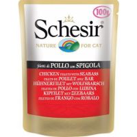 SCHESIR CAT POUCH CHICKEN/SEABASS 100GM(C566)