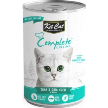  Kit Cat Wet Food Complete Cuisine Tuna And Chia Seed In Broth 150g 