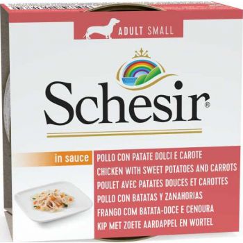  Schesir Dog Wet Food Can-Chicken With Potatoes And Carrots 85G 