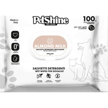  PetShine Wet Wipes Almond Milk 100Pcs 