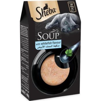  Sheba Soup with Tuna Wet Cat Food - 4X40G 