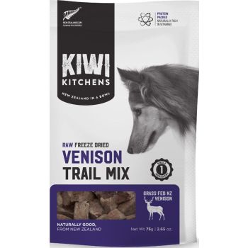  Kiwi Kitchens Raw Freeze Dried Venison Trail Mix Dog Treats 75g 