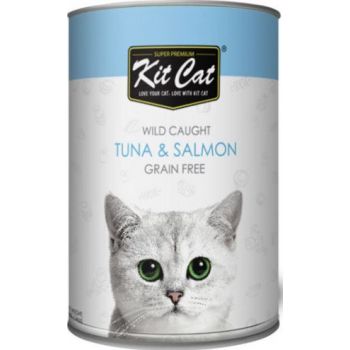  Kit Cat Wet Food Wild Caught Tuna & Salmon 400G 