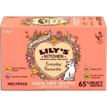  Lily's Kitchen Smooth Paté Selection Multipack Wet Cat Food - 8X85G 