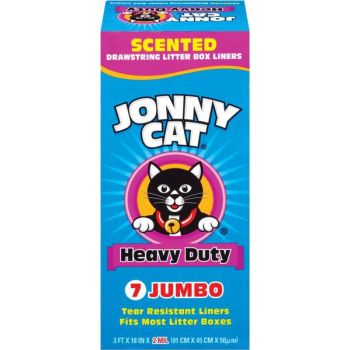  Jonny Cat Scented Heavy Duty 7 Jumbo Cat Litter Box Liners 