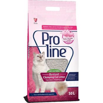  Proline Bentonite Clumping Cat Litter Baby Powder - 10 Liter 