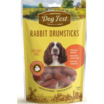  Dog Fest Rabbit Drumsticks For Adult Dogs 90g 