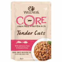 Wellness CORE Tender Cuts With Salmon & Tuna in Savoury Gravy for Cat, 85g