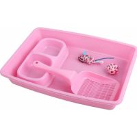 PAWISE Cat Starter Kit Includes 4PCS Kitty Suppies, Great for Small Kitties, 14.5x10.5 Inch