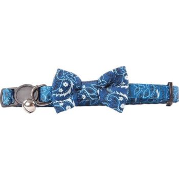  Pawise Cat Collar with Bowknot Blue 