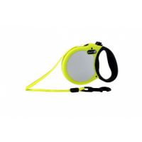 Visibility retractable leash, 5 m - Large - Neon Yellow