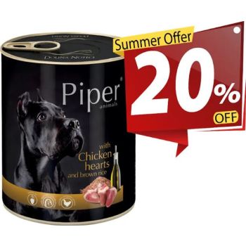  Piper Dog Wet Food With Chicken Hearts And Brown Rice 800g 