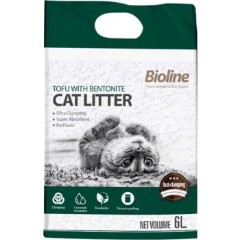  Bioline Tofu With Bentonite Cat Litter 6L 