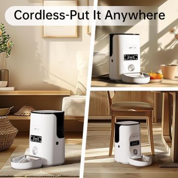  Dogness Rover Automatic Food Feeder For Pets-White 