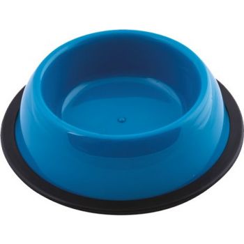  Georplast Silver Antislip Plastic Pet Bowl L Blue 22×5.5cm 
