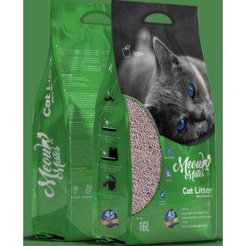  Meow Mates Bentonite Cat Litter - Apple Scent 16L-10kg 